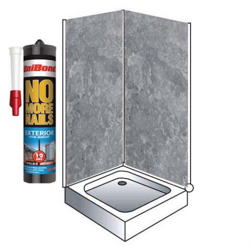 Remarkable Grey Metallic 1200mm x 2400mm x 10mm Ceiling Panels {shower_panels} in {City3}